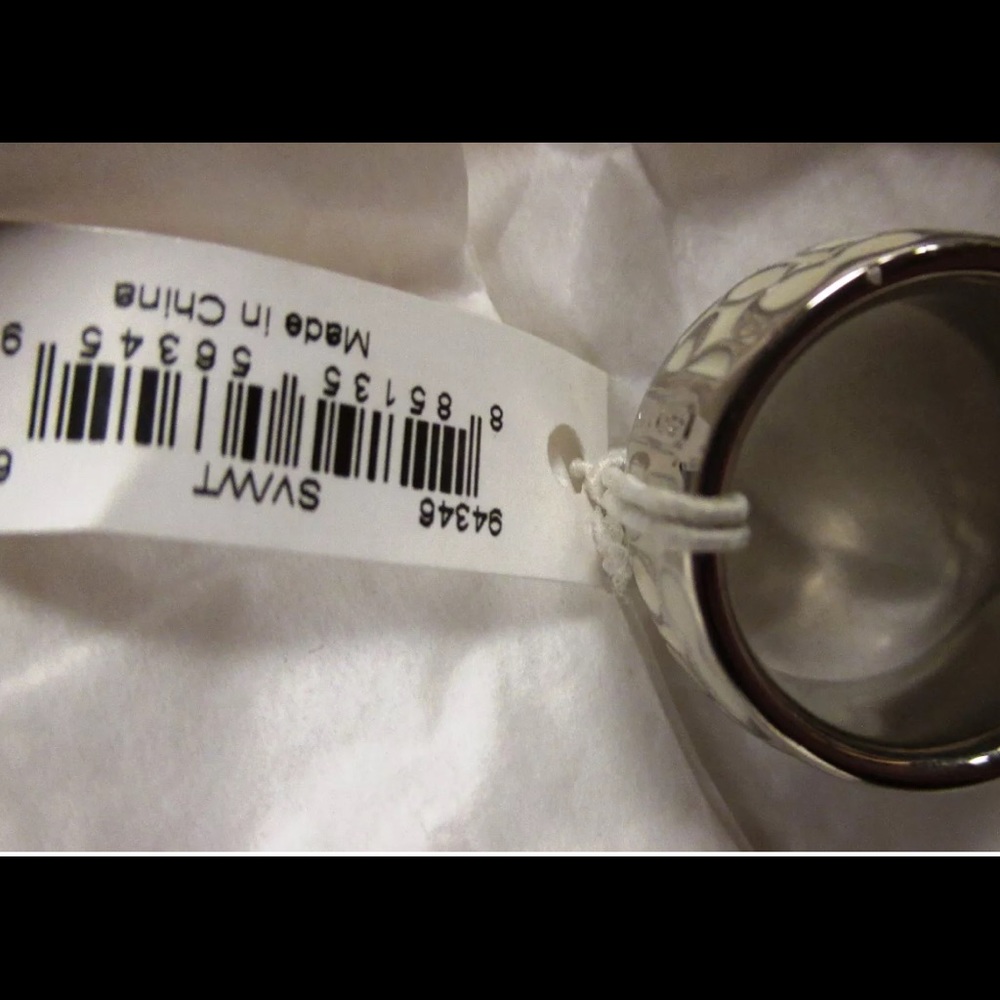 Coach Miranda enamel ring Sz 6 NWT - Picture 7 of 7